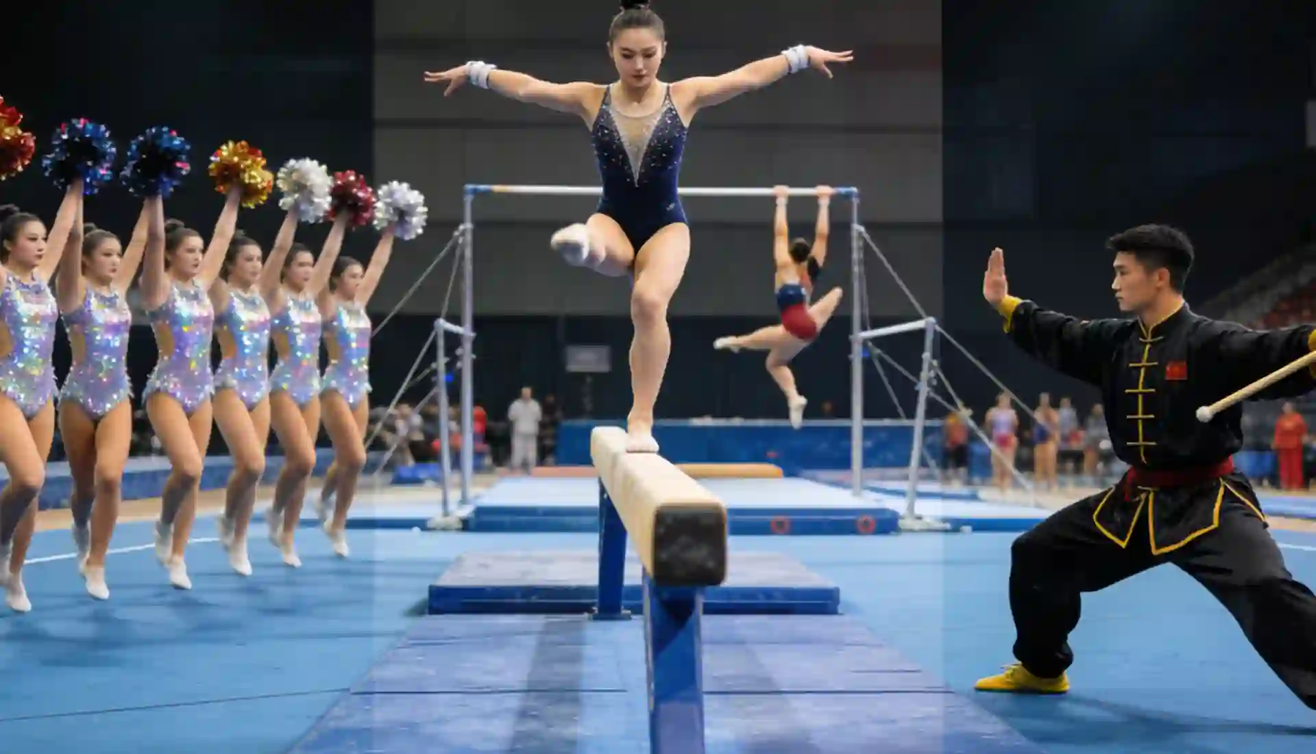 different competition on spring floor