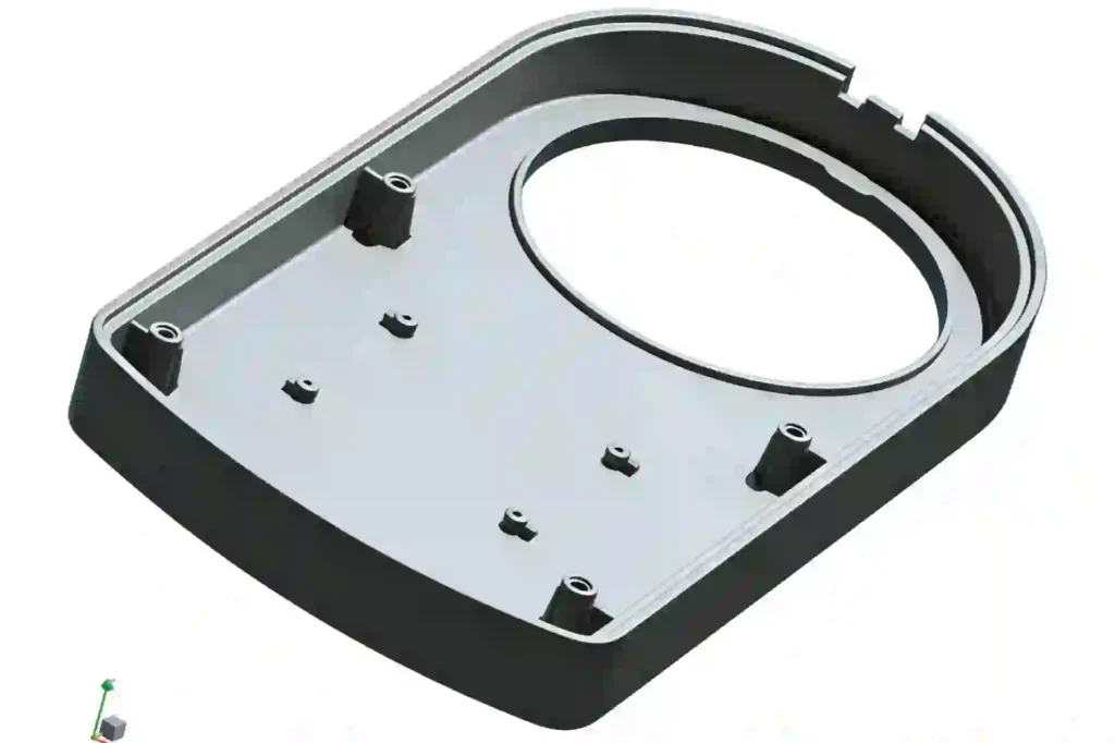 snap fit and boss design for electronics enclosures