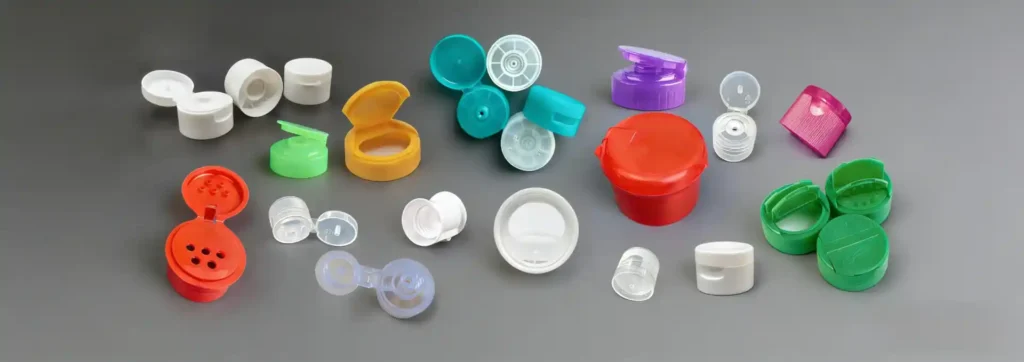plastic cap with living hings