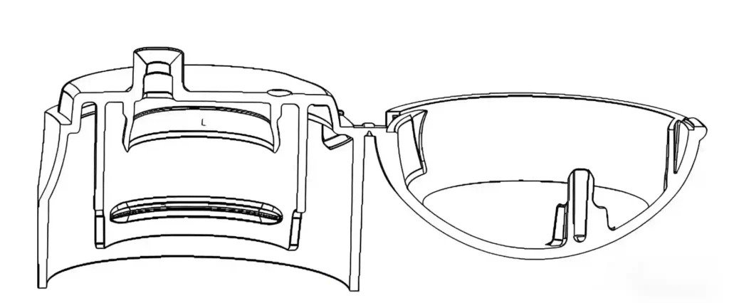 living hinge cross section