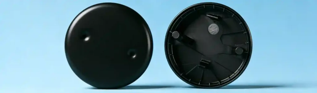 sink mark on plastic part surface close up