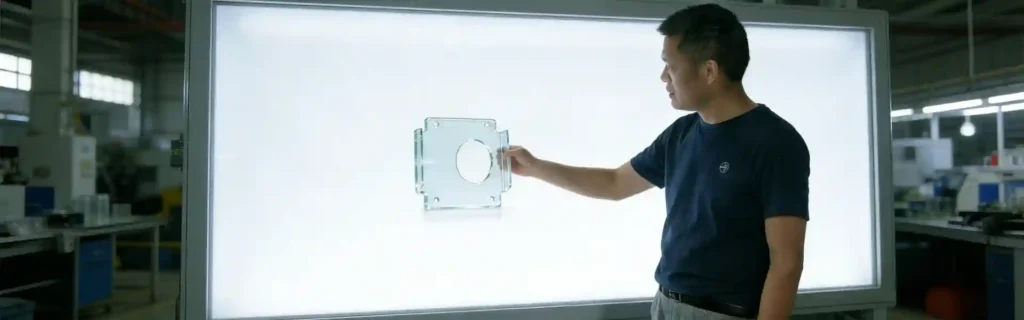 quality inspection transparent polycarbonate parts