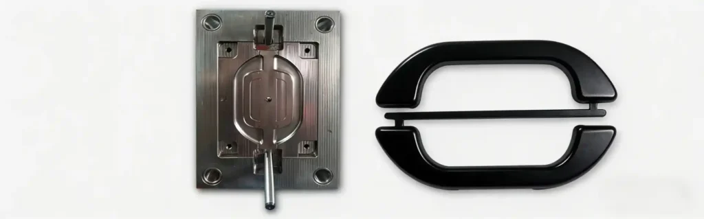 gas-assisted injection molded part cross section hollow core